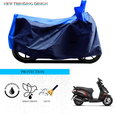 ANTHUB Waterproof Two Wheeler Cover for Hero(Motocorp Maestro Edge 110 BS6, Black, Blue)