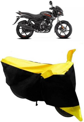 GANPRA Two Wheeler Cover for Bajaj(Pulsar 125 Neon, Black, Yellow)