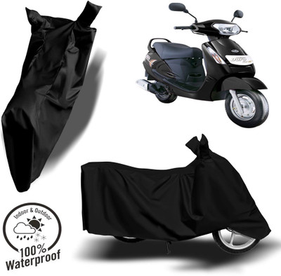 ROYAL AUTO MART Waterproof Two Wheeler Cover for Mahindra(Duro DZ, Black)