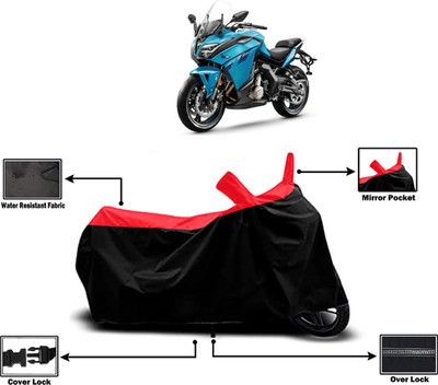 Amexride Two Wheeler Cover for CFMoto(650GT, Red)