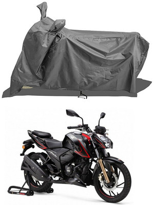 JC AutoHub Waterproof Two Wheeler Cover for TVS(Apache RTR 160 4V, Grey)