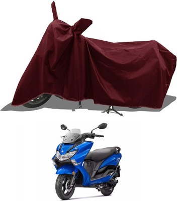 MWBB Waterproof Two Wheeler Cover for Suzuki(Burgman Electric, Maroon)