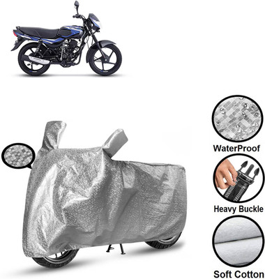 GOSHIV-car and bike accessories Waterproof Two Wheeler Cover for Bajaj(CT110, Silver)