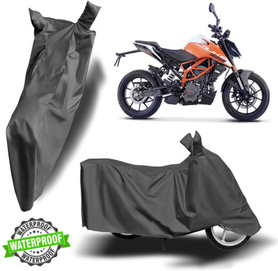 ROYAL AUTO MART Waterproof Two Wheeler Cover for KTM(125 Duke, Grey)