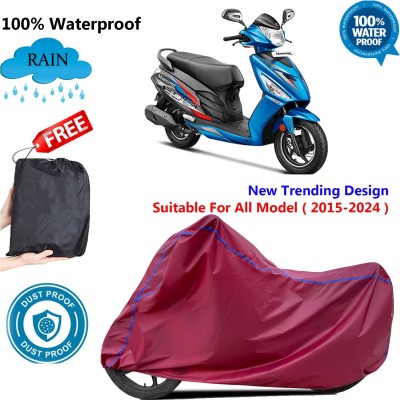 OliverX Waterproof Two Wheeler Cover for Hero(Maestro Electric, Maroon)