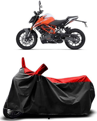 KEDIT Two Wheeler Cover for KTM(125 Duke, Red, Black)