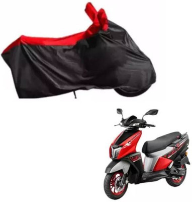 RAAMKM Two Wheeler Cover for TVS(NTORQ, Red, Black)