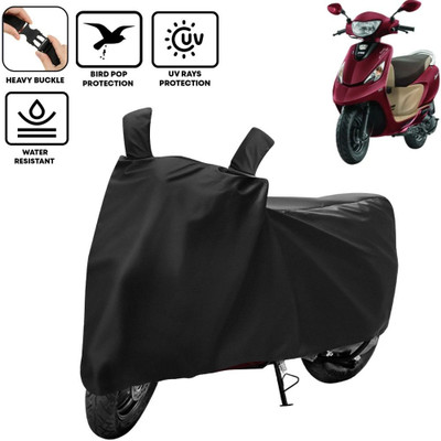 Amikan Waterproof Two Wheeler Cover for TVS(Zest, Black)