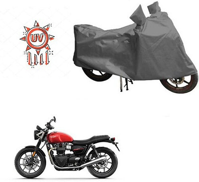 MMSSTAR Waterproof Two Wheeler Cover for Triumph(Twin spark, Grey)