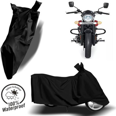 RAAMKM Waterproof Two Wheeler Cover for Hero, Honda(E Lite, Black)