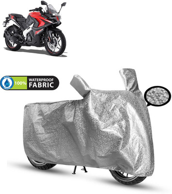 CODOKI Waterproof Two Wheeler Cover for Bajaj(Pulsar RS200 BS6, Silver)