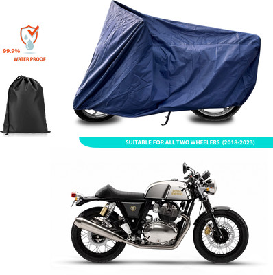 GOSHIV-car and bike accessories Waterproof Two Wheeler Cover for Royal Enfield(Continental GT 650, Blue)