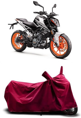 Coxtor Waterproof Two Wheeler Cover for KTM(Duke 200, Maroon)
