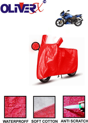 AUTOCAD Waterproof Two Wheeler Cover for TVS(Apache 150, Red)