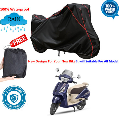 OliverX Waterproof Two Wheeler Cover for TVS(Jupiter Grande, Black)