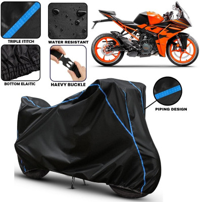 kerwa Two Wheeler Cover for KTM(RC 200, Black, Blue)