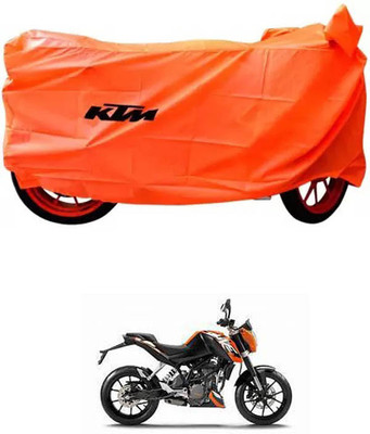 DeepShakshi AUTOMOTIVE Two Wheeler Cover for KTM(Duke 200, Orange)