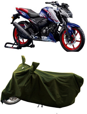 GROFATIK Two Wheeler Cover for TVS(Apache RTR 165 RP, Green)