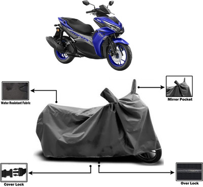 Amexride Two Wheeler Cover for Yamaha(Aerox 155 Maxi, Grey)
