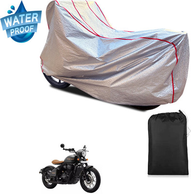 GOSHIV-car and bike accessories Waterproof Two Wheeler Cover for JAWA(Perak, Silver)
