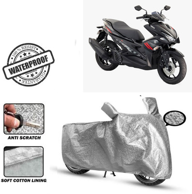 Autoinnovation Waterproof Two Wheeler Cover for Yamaha(Aerox 155 Maxi, Silver)