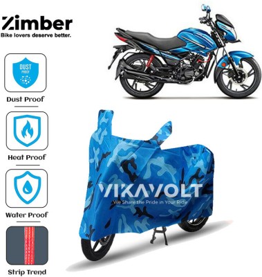 ZIMBER Waterproof Two Wheeler Cover for Hero(Glamour, Blue)