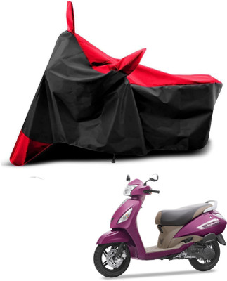 AASHTIK MART Two Wheeler Cover for TVS(Jupiter Grande, Red, Black)