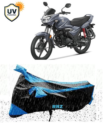 RRZ Waterproof Two Wheeler Cover for Honda(CB Shine, Black, Blue)