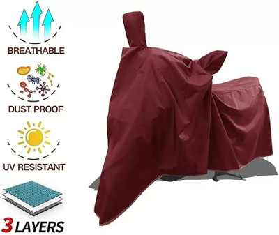 PEDALUP Waterproof Two Wheeler Cover for Triumph(Tiger 800 XR, Maroon)