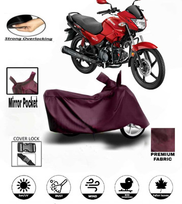 AutoGalaxy Waterproof Two Wheeler Cover for Hero(Glamour, Maroon)