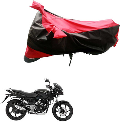 Mdstar Waterproof Two Wheeler Cover for Bajaj(Pulsar 135 LS DTS-i, Black, Red)