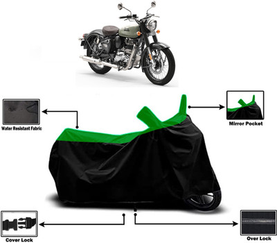 Amexride Two Wheeler Cover for Royal Enfield(Classic 350, Green)