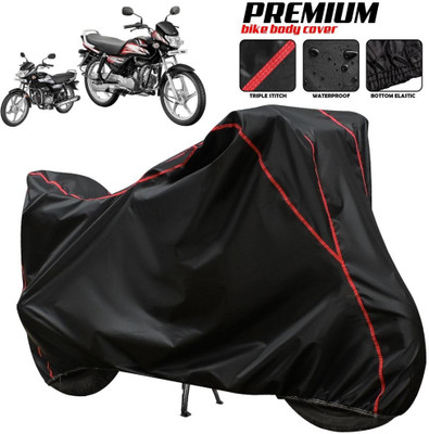 xodi Two Wheeler Cover for Hero(HF Deluxe BS6, Black, Red, Multicolor)