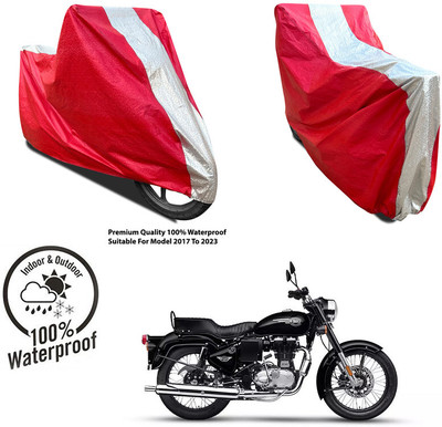 AutoGalaxy Waterproof Two Wheeler Cover for TVS(XL 100, Silver, Red)