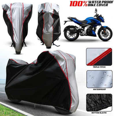 xodi Waterproof Two Wheeler Cover for Bajaj(Pulsar 150, Silver, Black, Multicolor)