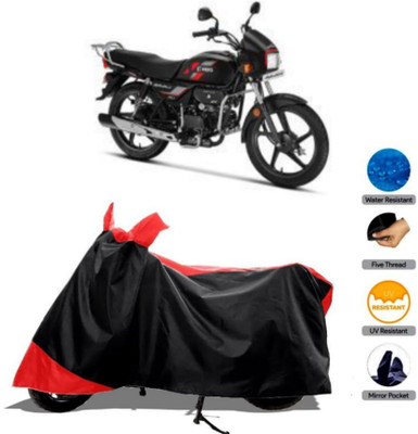 HWSXQAE Waterproof Two Wheeler Cover for Hero(Splendor, Red, Black)