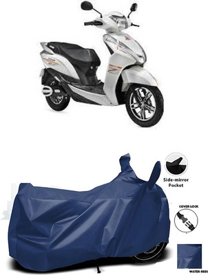 smwzxyu Waterproof Two Wheeler Cover for Ampere(REO BS6, Blue)
