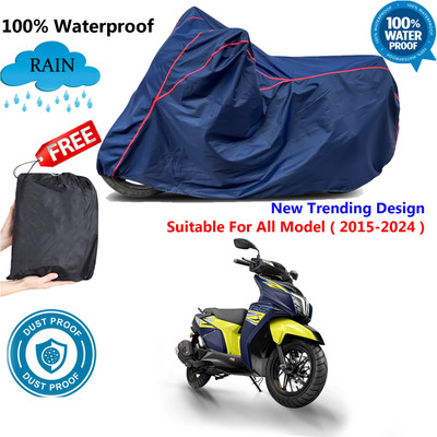 AUTOCAD Waterproof Two Wheeler Cover for TVS(Ntorq 125, Blue, Red)