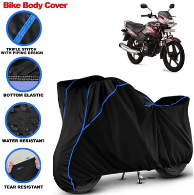 Grizzly Two Wheeler Cover for TVS(Sport, Black, Blue)