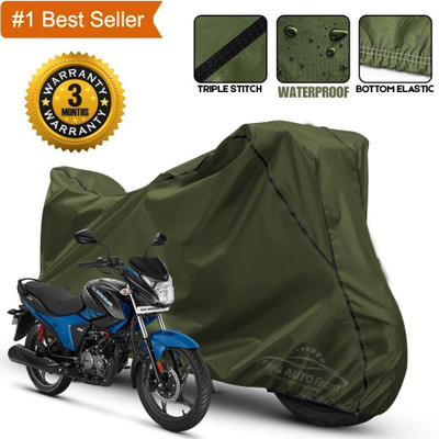 xodi Waterproof Two Wheeler Cover for Hero(Glamour FI, Green, Black)