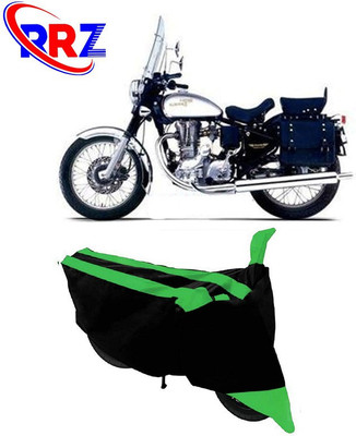 RRZ Waterproof Two Wheeler Cover for Royal Enfield(Machismo 350, Black, Green)