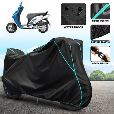 AUTOCAD Waterproof Two Wheeler Cover for Honda(Activa 6G, Black, Blue)