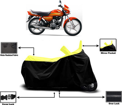 Amexride Two Wheeler Cover for Hero(CD deluxe, Yellow)