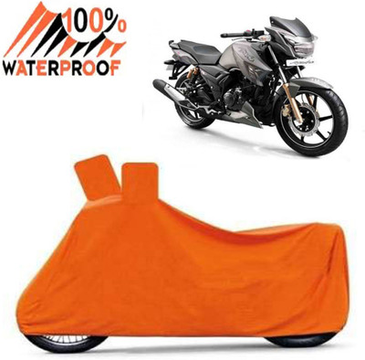 ROYAL AUTO MART Waterproof Two Wheeler Cover for TVS(Apache RTR 180, Orange)