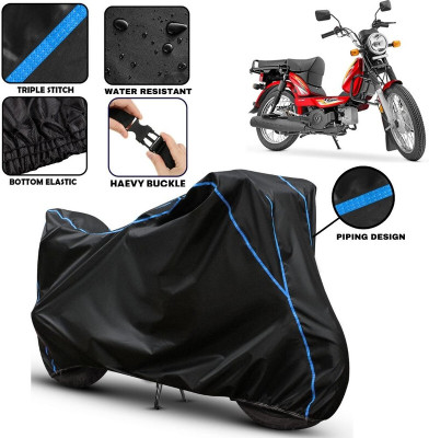 kerwa Two Wheeler Cover for TVS(XL 100 Heavy Duty, Black, Blue)
