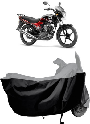 Amexride Two Wheeler Cover for Yamaha(YBR 110, Black, Grey)