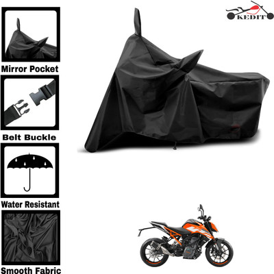 AASHTIK MART Two Wheeler Cover for KTM(200 Duke, Black)