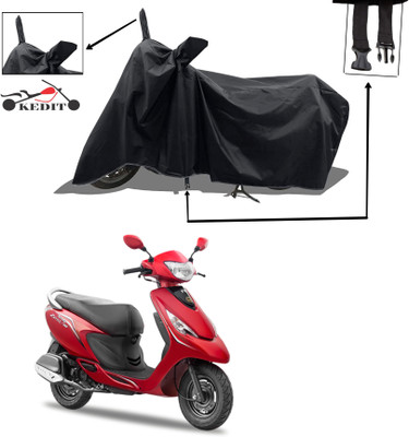 KEDIT Two Wheeler Cover for TVS(Scooty Zest 110 BS6, Black)