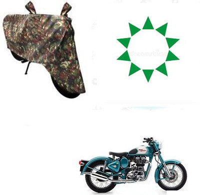 DeepShakshi AUTOMOTIVE Waterproof Two Wheeler Cover for Royal Enfield(500, Multicolor)