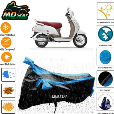 Mdstar Waterproof Two Wheeler Cover for Royal Enfield(Himalayan, Blue)